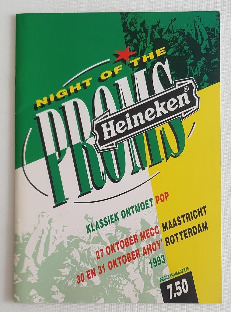 Programmaboek Heineken Night of the Proms 1993, Verzamelen, Biermerken, Zo goed als nieuw, Overige typen, Heineken, Ophalen of Verzenden