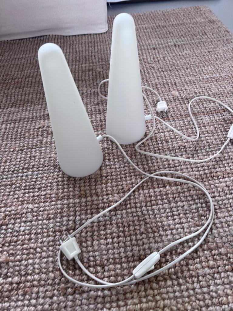 Twee tafel lampen Ikea, Ophalen of Verzenden, Gebruikt, Glas