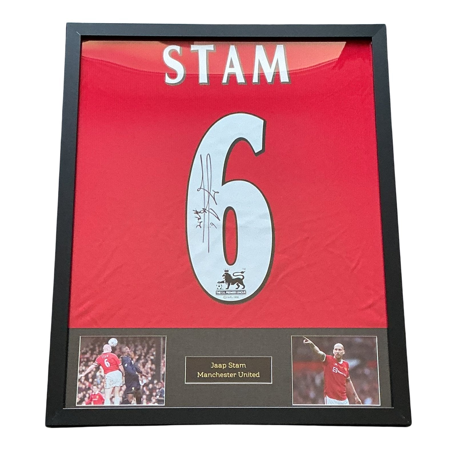 Jaap Stam gesigneerd Manchester United thuisshirt, Verzamelen, Buitenlandse clubs, Shirt, Verzenden, 1695 CX, 28