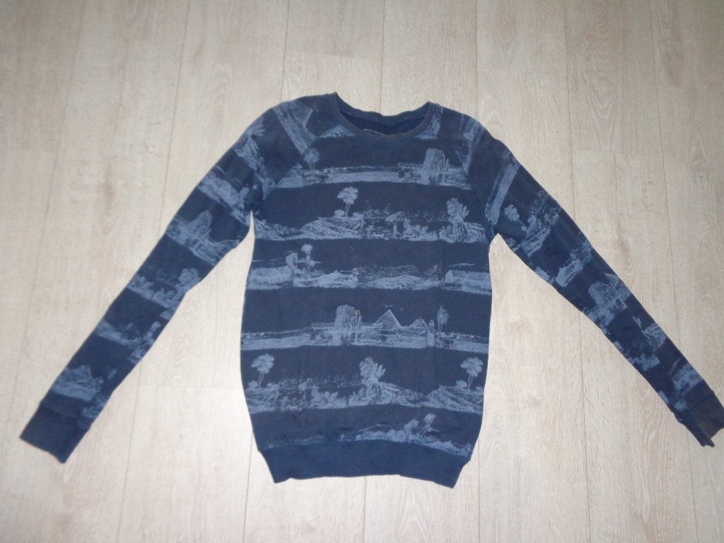 blauwe herentrui van PULL & BEAR, maat S, Ophalen of Verzenden, Gedragen, Maat 46 (S) of kleiner, Blauw