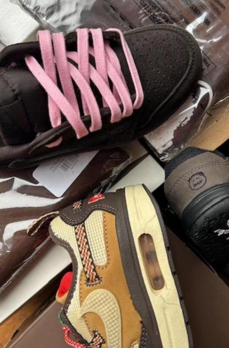 Jordan 1 Low Travis Scot Medium Olive 22/26/27/28/31/32/33.5, Ophalen of Verzenden, Nieuw, One size