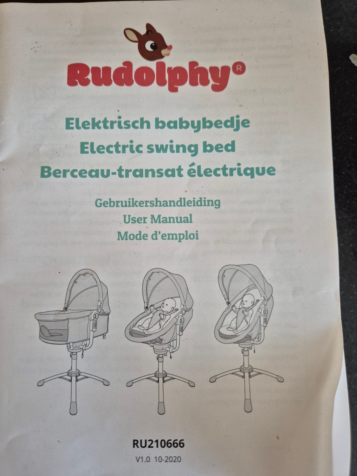 Rudolphy Elektrisch Babybedje / Schommelwieg, Ophalen of Verzenden, Gebruikt, Wieg