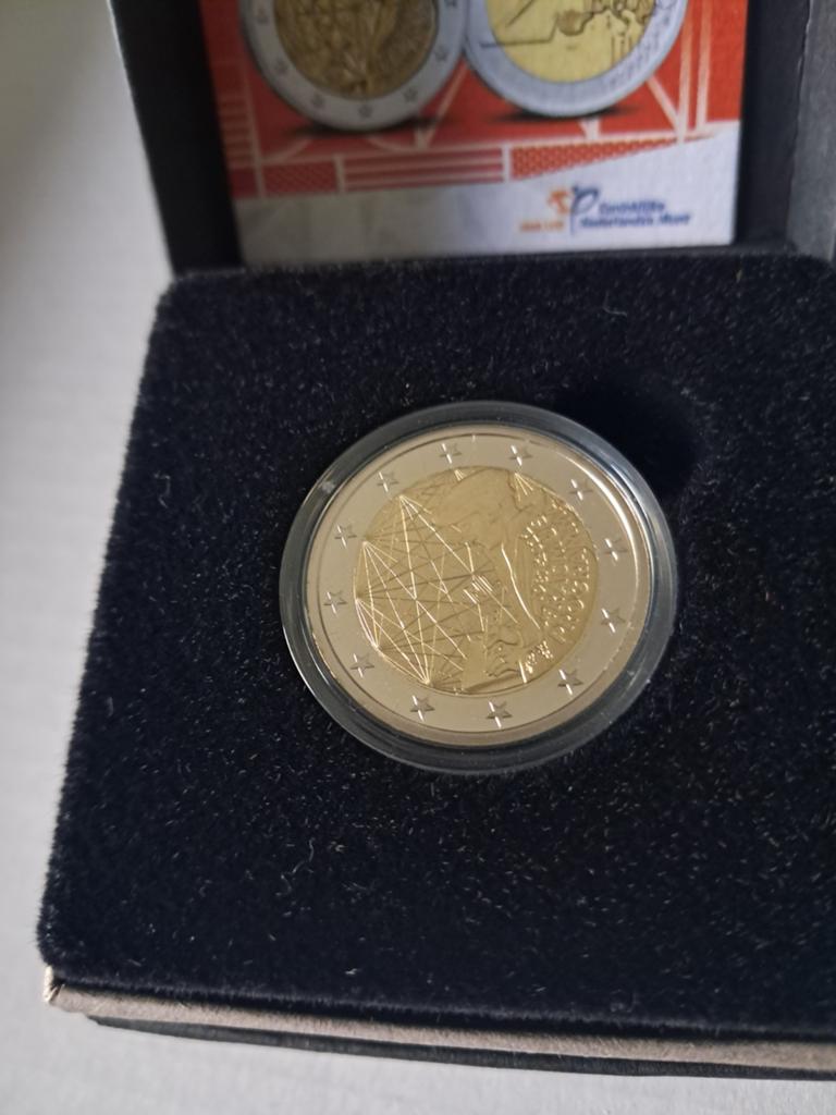 NEDERLAND €2 ERASMUS PROOF 2022 IN BOX, Ophalen of Verzenden, Koningin Beatrix, Euro's