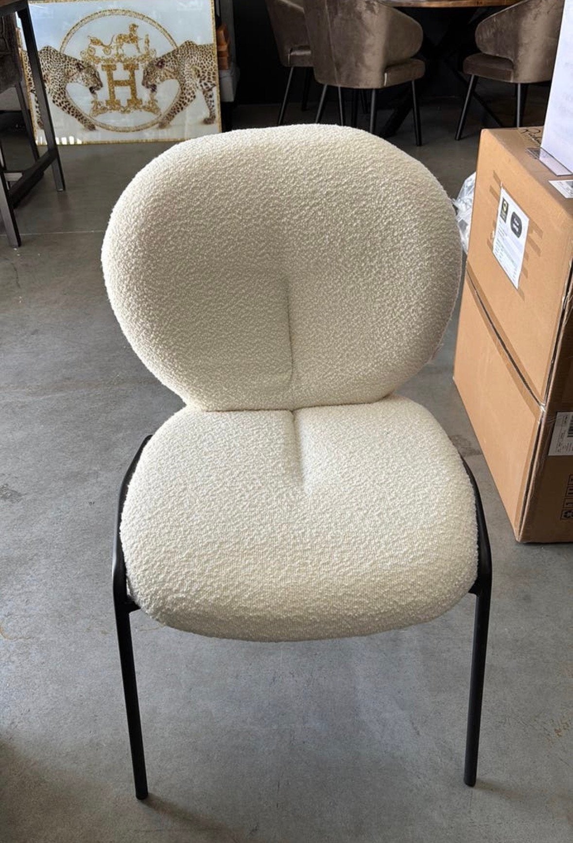 Set van 4 teddy stoelen OPRUIMING, Huis en Inrichting, Ophalen, Zo goed als nieuw, Zwart