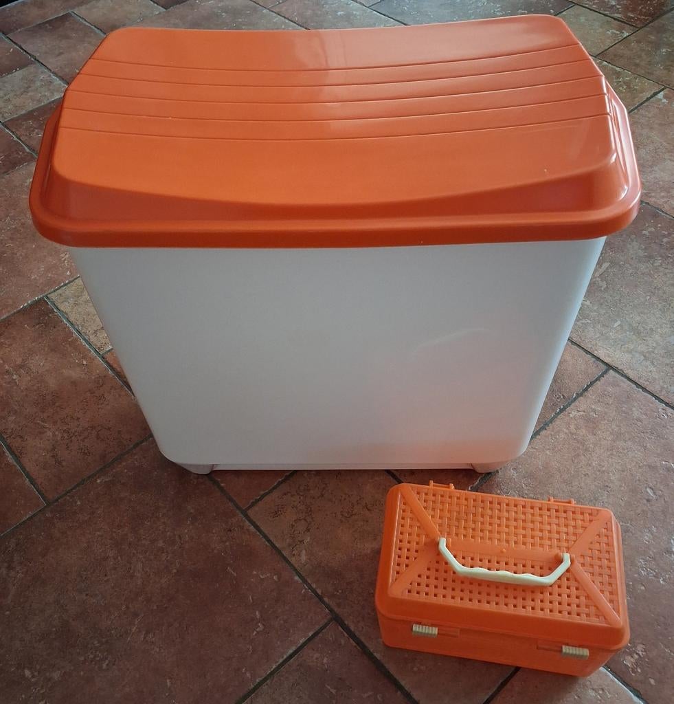 Retro wasmand + wasknijperbakje., Verzamelen, Ophalen, Huis en Inrichting