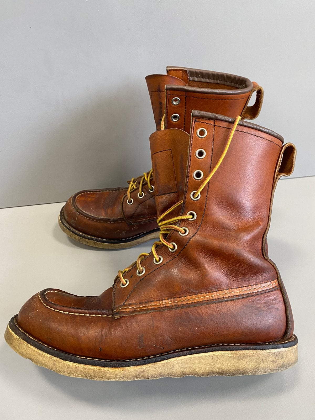 Red Wing 877 8 inch moc toe Oro-Legacy US8D/41, Bruin, Boots, Ophalen of Verzenden, Gedragen