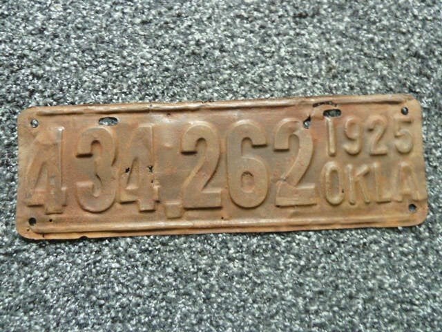 Kentekenplaat licenseplate Oklahoma 25 USA, Verzenden, Gebruikt, Auto's