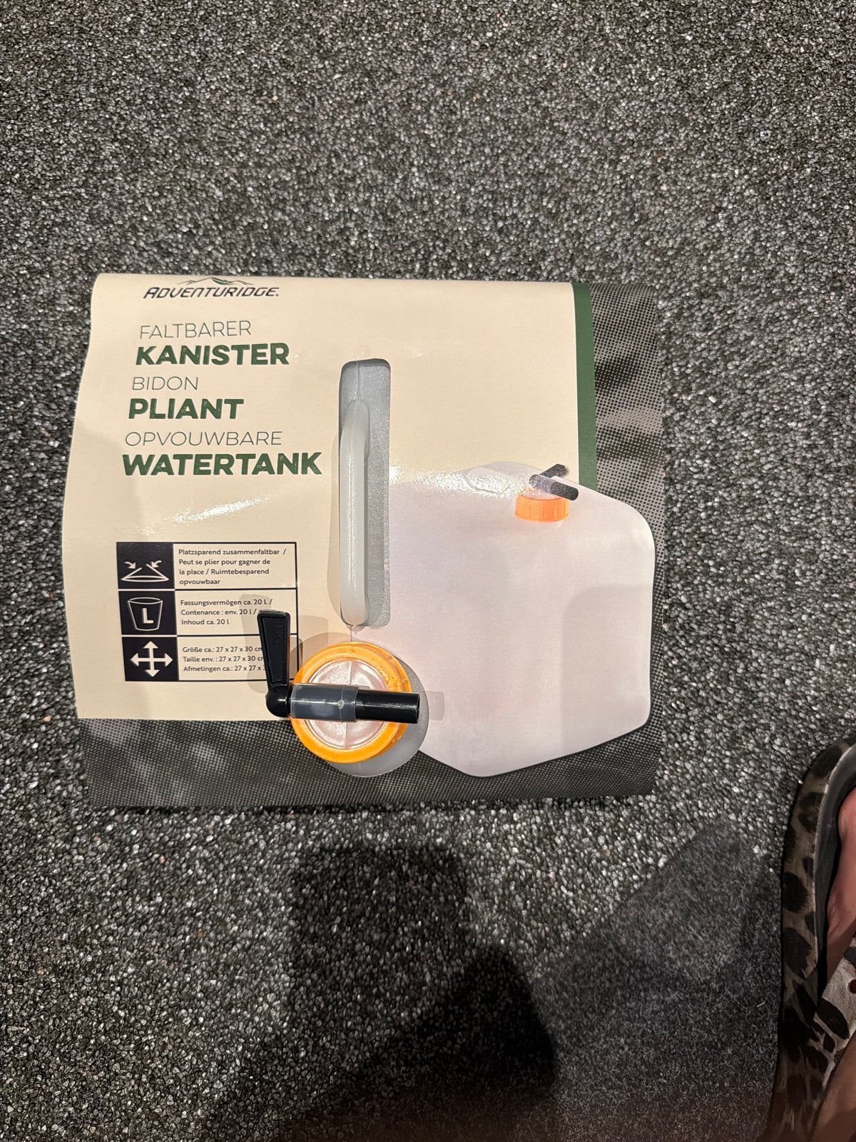 ADVENTURIDGE Opvouwbare Watertank - 20L, Ophalen of Verzenden, Nieuw