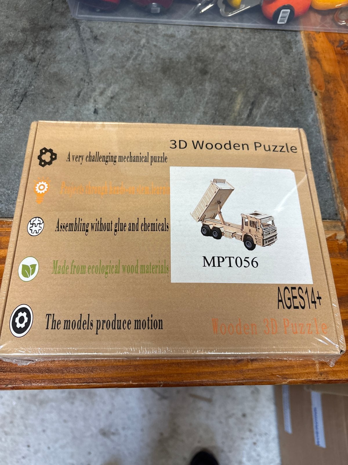 3D Houten Puzzel Vrachtwagen - Mechanisch & Ecologisch, Hobby en Vrije tijd, Ophalen of Verzenden, Nieuw