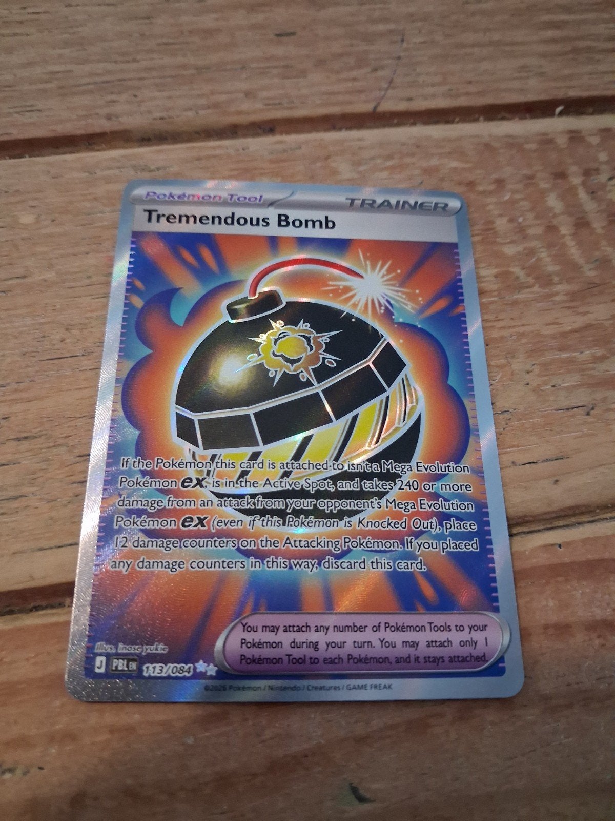 trembedous bomb pokemon kaart, Hobby en Vrije tijd, Ophalen of Verzenden, Nieuw, Losse kaart, Foil