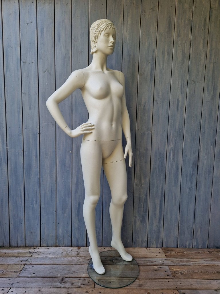 oude witte etalagepop dame paspop vrouw, Ophalen, Gebruikt, Paspop