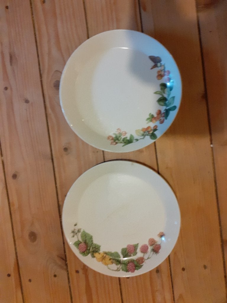 2 ontbijtborden Marjolein Bastin, Huis en Inrichting, Ophalen of Verzenden, Zo goed als nieuw, Bord(en), Overige stijlen
