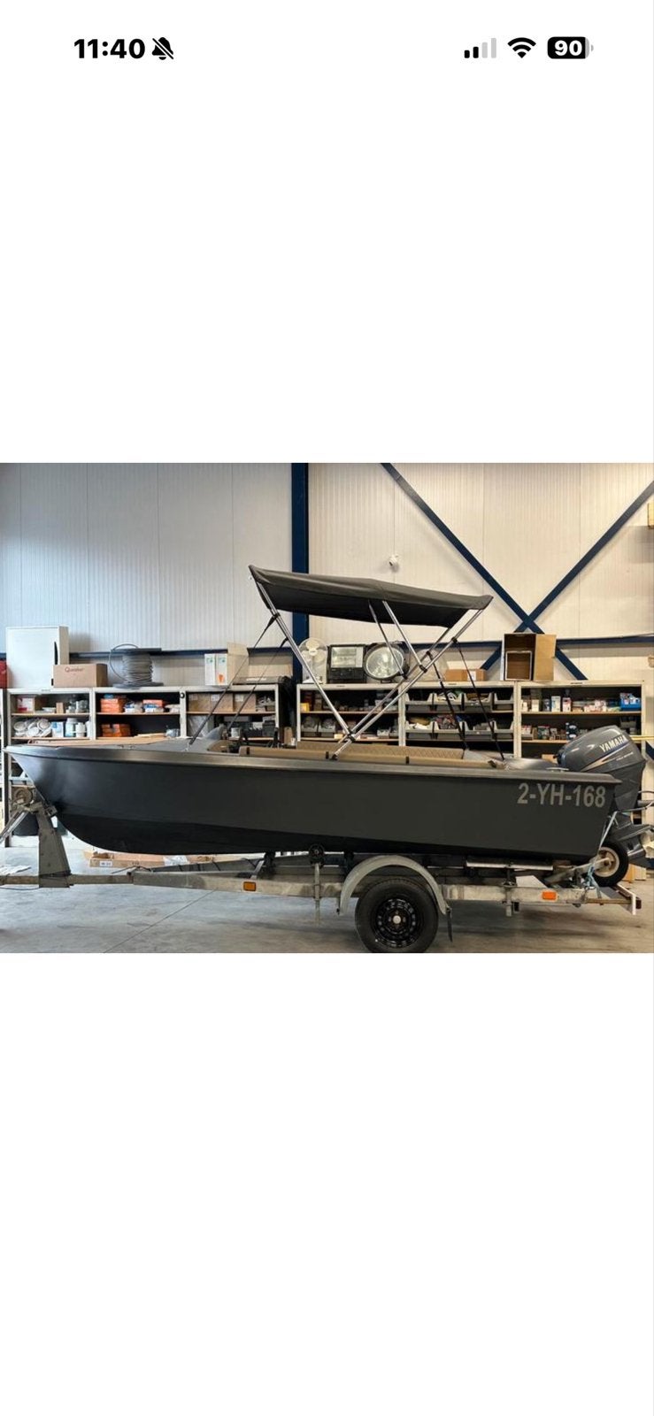 Stijlvolle polyester sloep met Yamaha buitenboordmotor, Overige typen, Afdekzeil, Zo goed als nieuw, Nederland