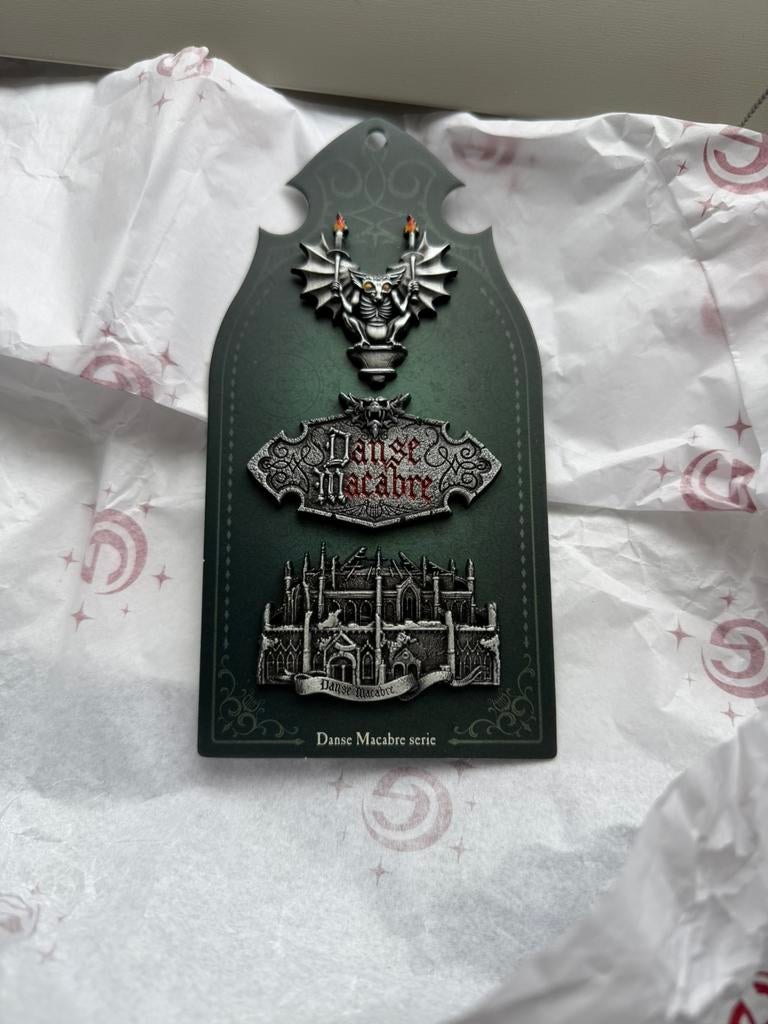 Efteling dance macabre pins 3 stuks, Ophalen of Verzenden, Nieuw, Button of Speldje
