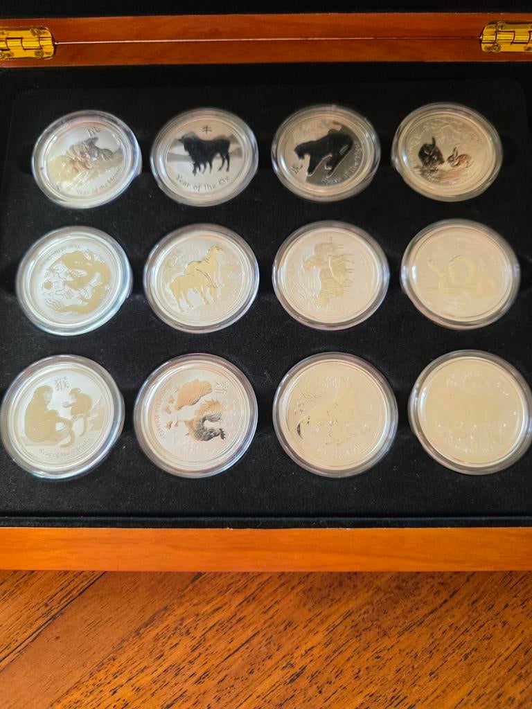 Lunar II set 1/2e oz zilver compleet (12x)., Ophalen of Verzenden, Zilver