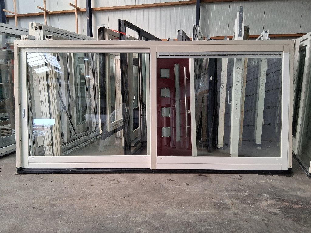 XXL schuifpui bezorgen factuur mogelijk, 225 cm of meer, Ophalen of Verzenden, Zo goed als nieuw, Inclusief glas