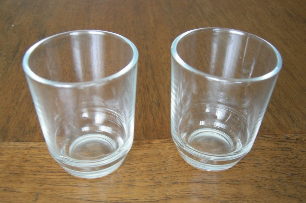 Amuse glaasjes (2x). Afmeting Ø 5,8 x 7,1 cm., Huis en Inrichting, Keuken | Servies, Glas of Glazen, Ophalen of Verzenden, Overige stijlen