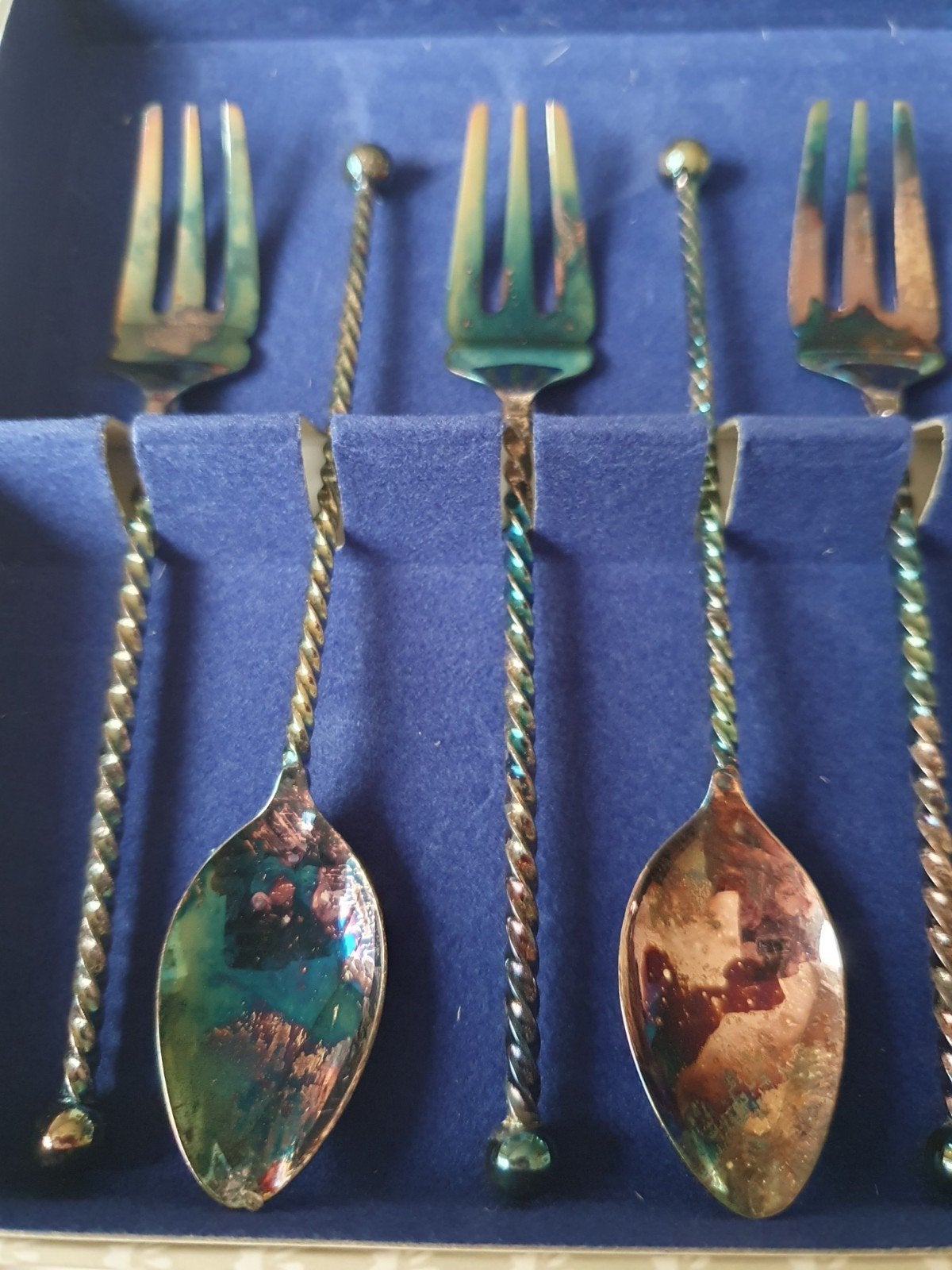 Zwaar verzilverde lepeltjes en vorkjes uit Schoonhoven, Antiek en Kunst, Antiek | Goud en Zilver, Ophalen of Verzenden, Zilver