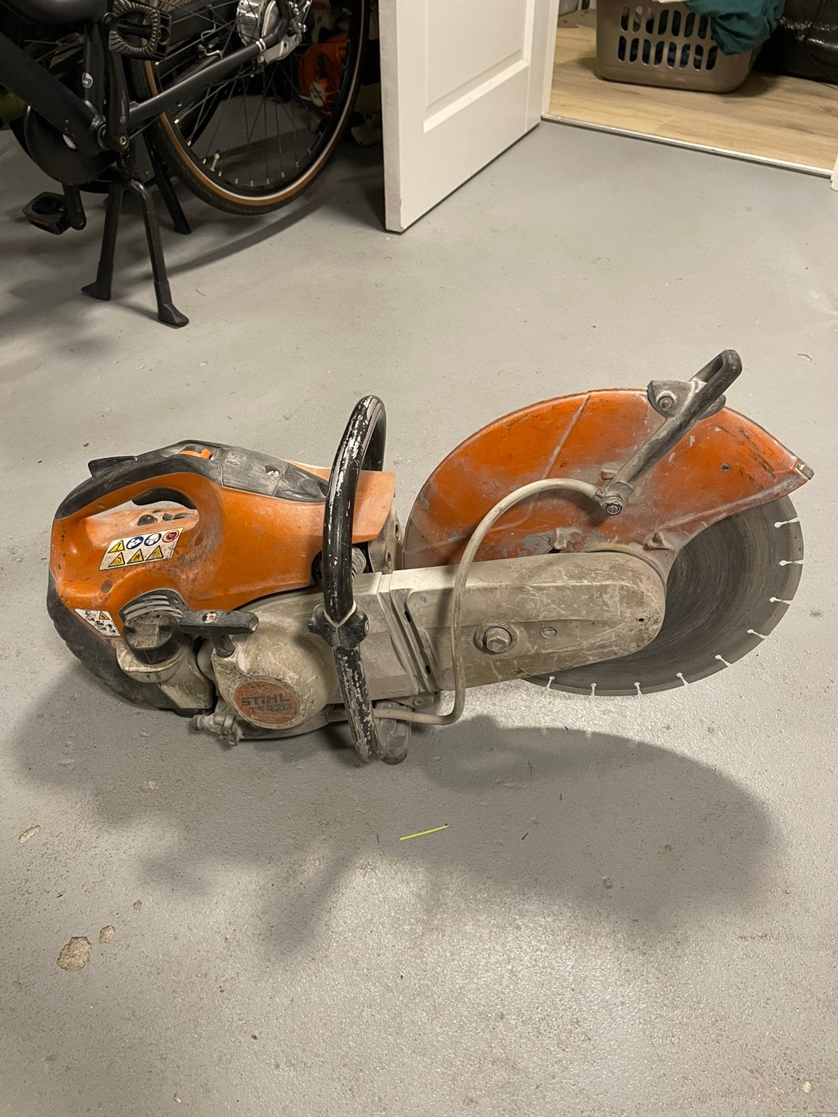Bandenzaag stihl Ts 420, Doe-het-zelf en Verbouw, Ophalen, Gebruikt, 70 mm of meer, Overige typen