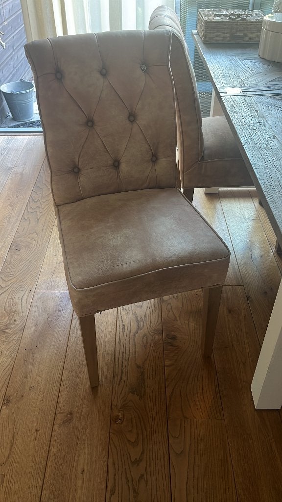 Te koop 4 Rivièra maison stoelen, Huis en Inrichting, Stoelen, Ophalen, Bruin, Zo goed als nieuw, Vier