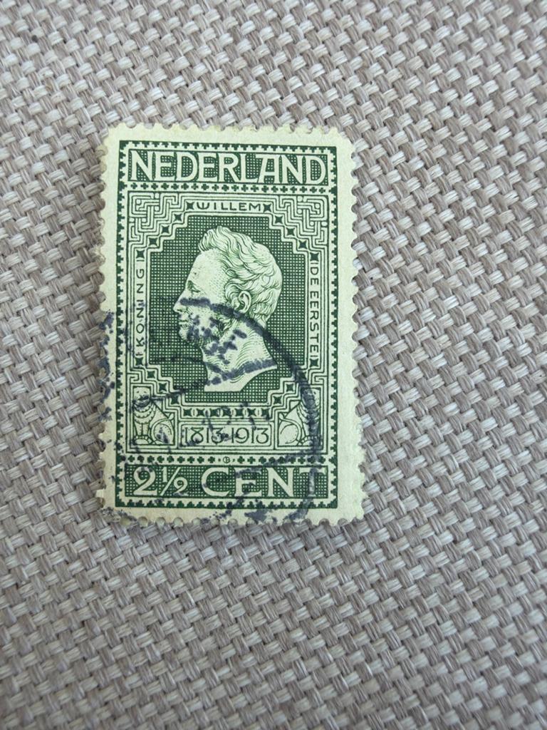 Nederland postzegel Willem I 1813-1913 2 1/2 cent, Postzegels en Munten, Ophalen of Verzenden, T/m 1940, Gestempeld