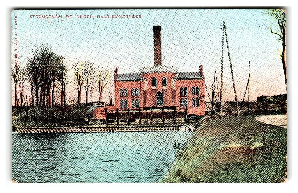 Haarlemmermeer, Stoomgemaal De Lynden, Verzenden, 1940 tot 1960, Gelopen, Noord-Holland