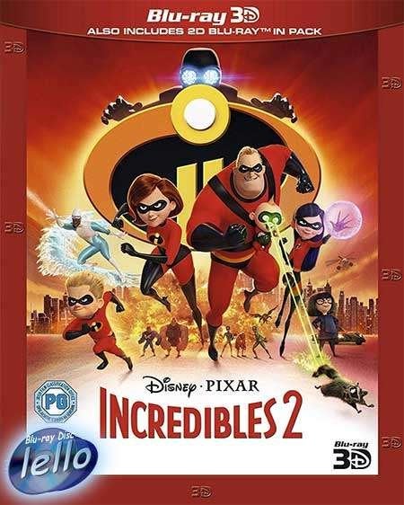 Blu-ray 3D: Disney * Pixar Incredibles 2 (2018) SC niet NLOG, Ophalen of Verzenden, Nieuw in verpakking, 3D Blu-ray, Tekenfilms en Animatie