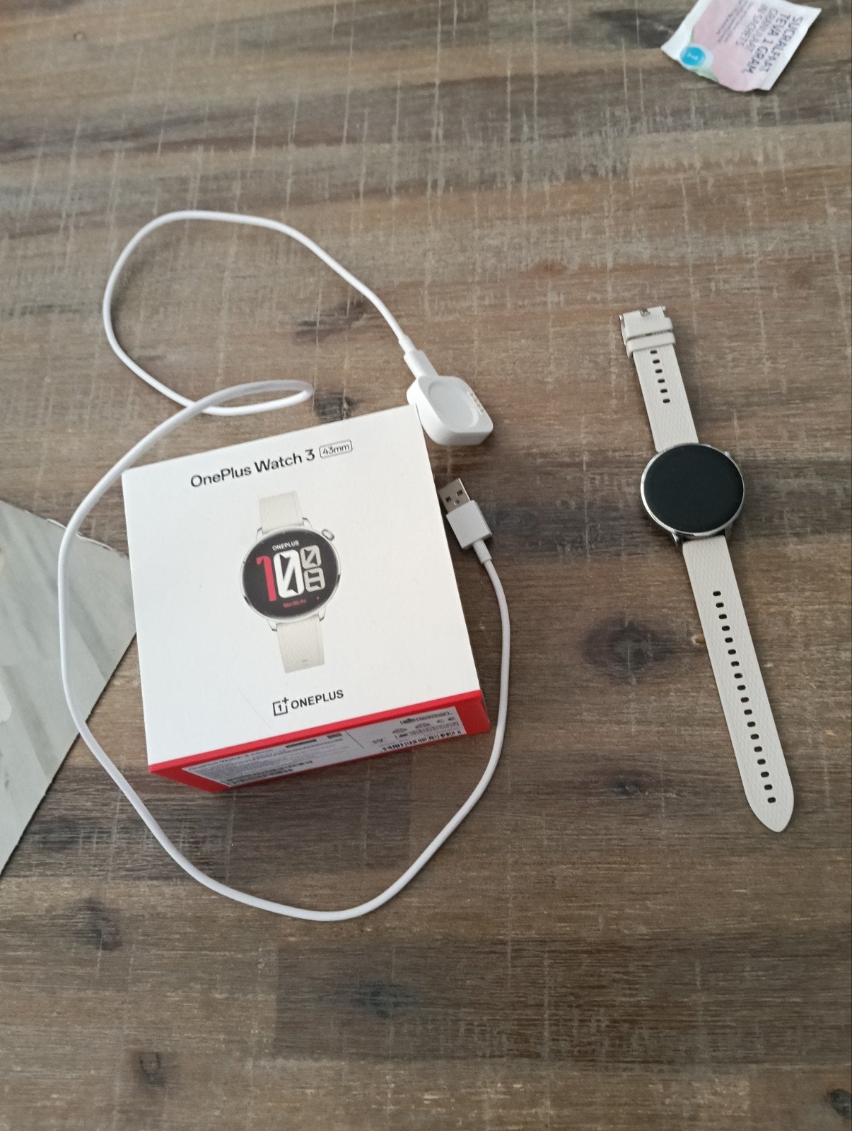 Dames Smartwatch OnePlus Watch 3 43mm, Ophalen, Wit, Zo goed als nieuw, Waterdicht