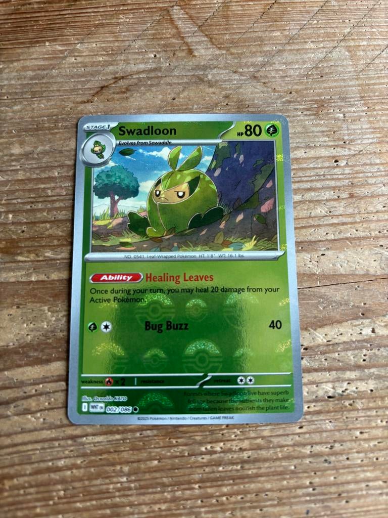 Swadloon poke ball white flare, Ophalen of Verzenden, Gebruikt, Losse kaart, Foil