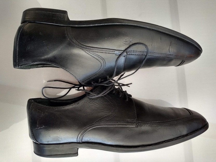 Paar schoenen Van Lier leer zwart 43 gedragen, Zwart, Van Lier, Ophalen of Verzenden, Gedragen