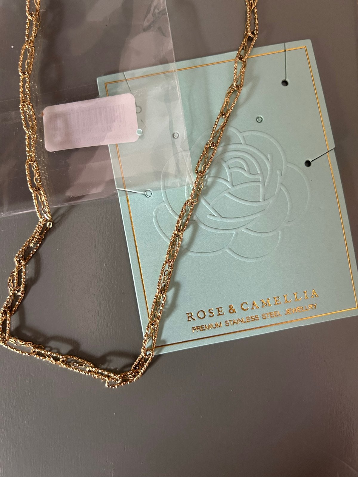 Gouden ketting - Rose & Camellia - Premium Stainless Steel, Sieraden, Tassen en Uiterlijk, Kettingen, Overige materialen, Verstelbaar