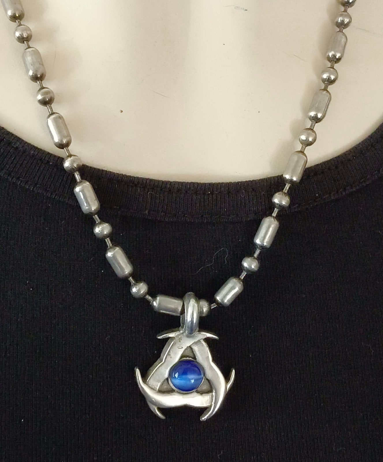 Zilveren Zik Zok TM&C Hanger met Tribaal Stierhoorn Ontwerp, Verzenden, Zo goed als nieuw, Zilver, Zilver
