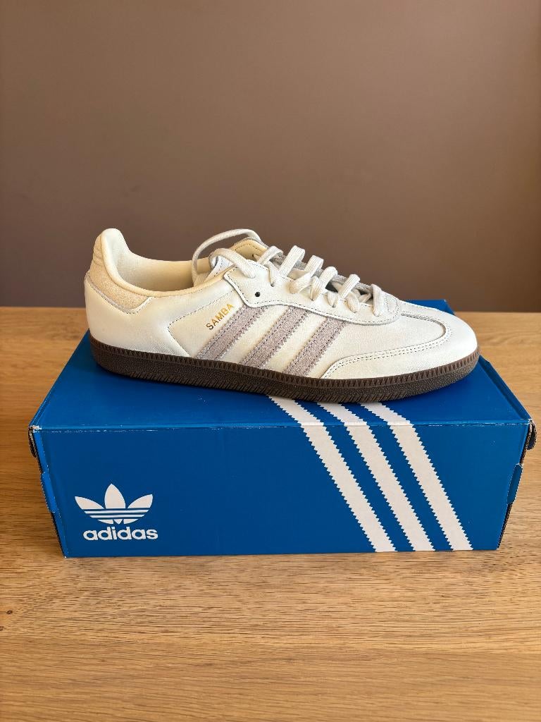 Adidas Samba Core White Grey (IH4880) Maat EU 42 (2/3) Nieuw, Wit, Nieuw, Ophalen of Verzenden, Sneakers of Gympen