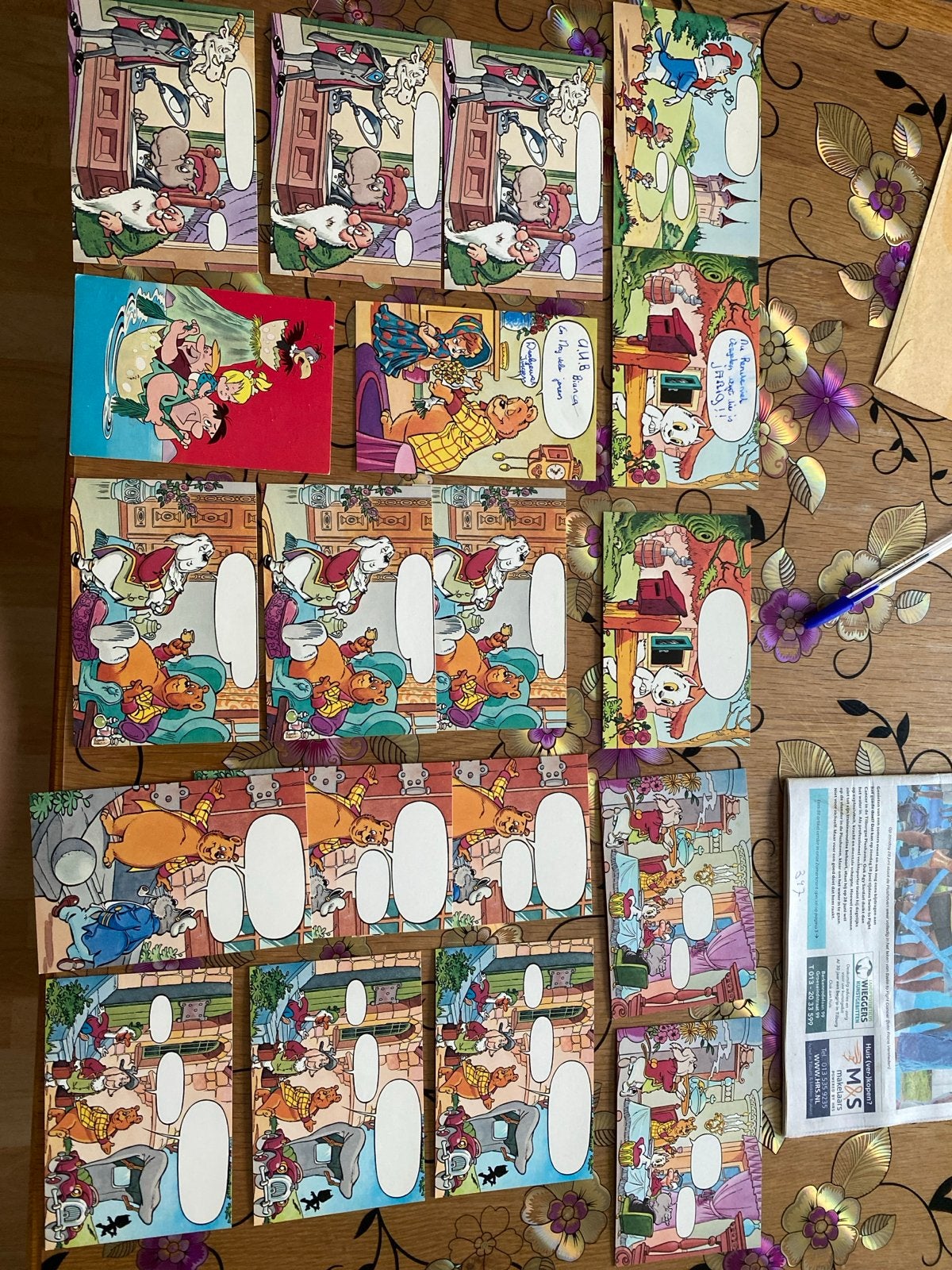 Vintage Ansichtkaarten: The Flintstones & Disney Figuren, Ophalen of Verzenden