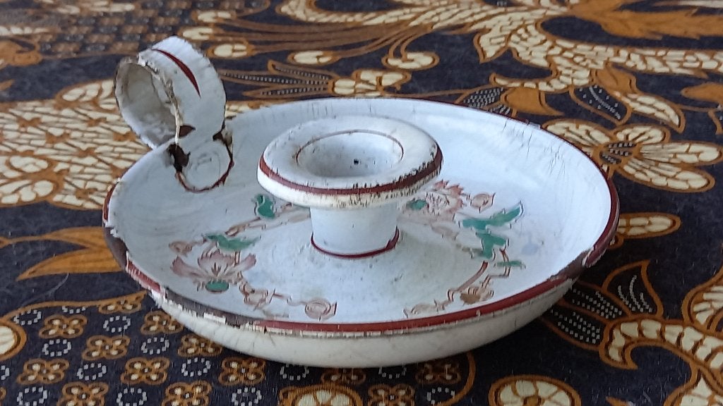 Originele antieke blaker uit Engeland van emaille 14,5 cm., Ophalen of Verzenden, Overige materialen