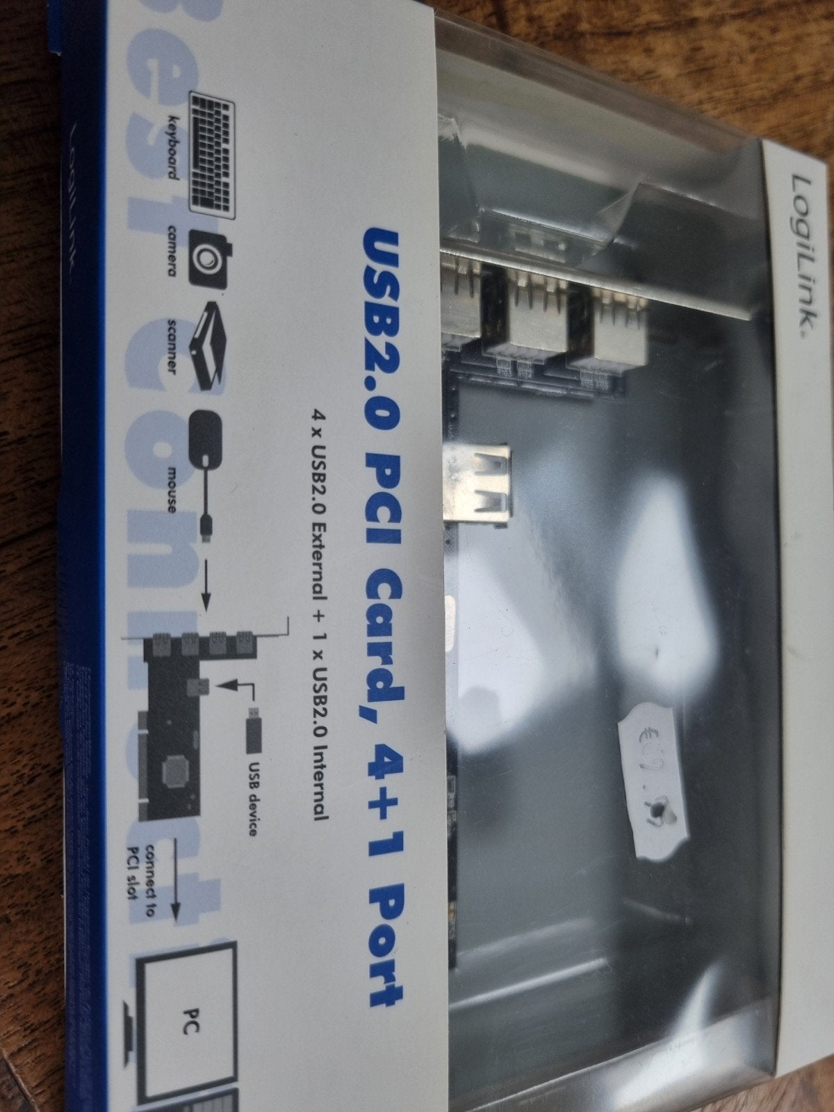 LogiLink USB 2.0 PCI Kaart - 4+1 Poort, Ophalen of Verzenden, Nieuw, PCI