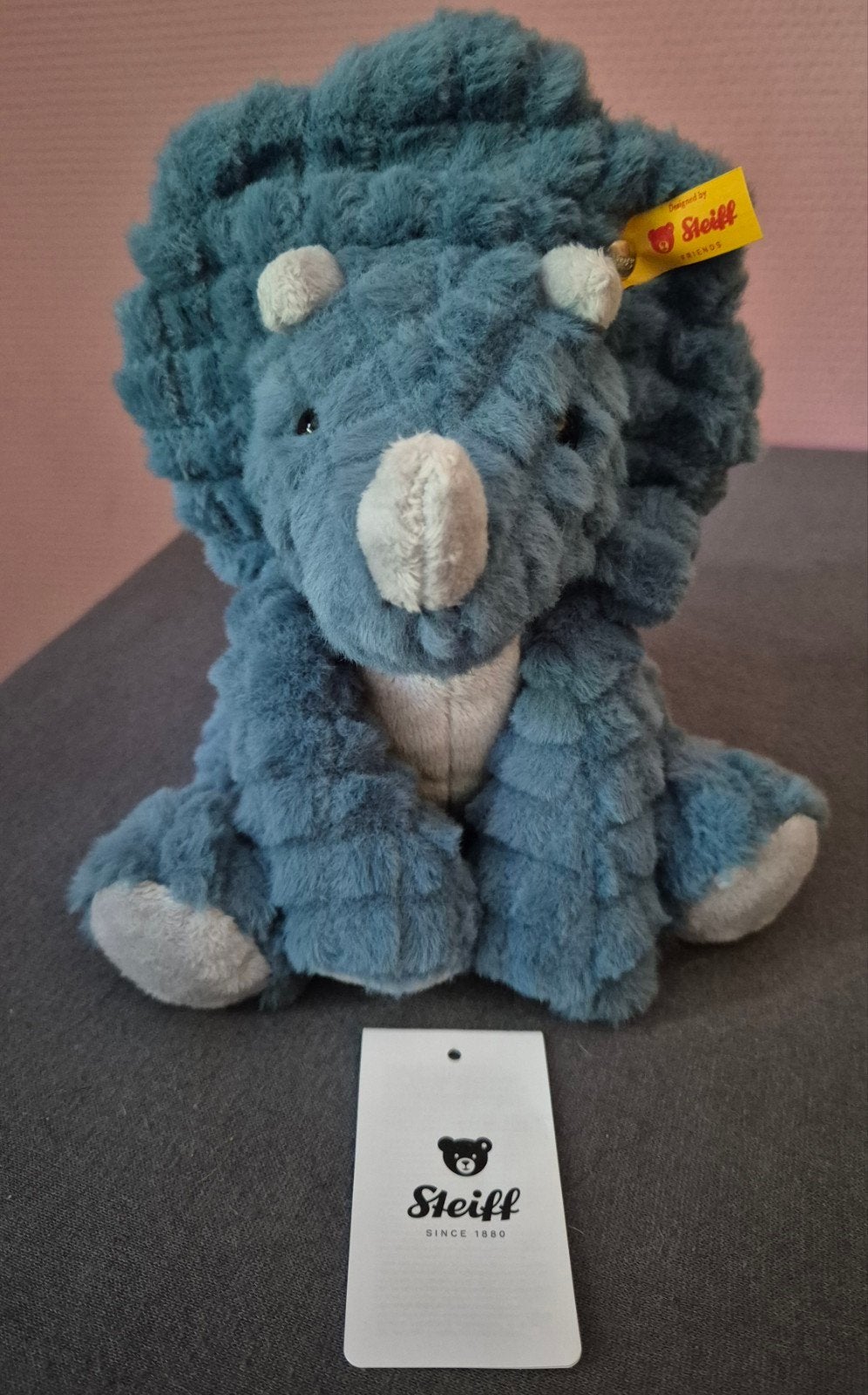 Steiff dixi triceratops dinosaurus knuffel NIEUW!, Ophalen of Verzenden, Nieuw, Stoffen beer, Steiff
