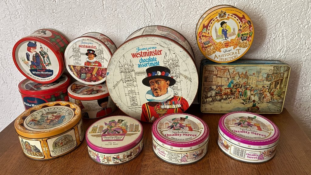 Vintage blikken toffee chocolade chocolate, Ophalen of Verzenden, Gebruikt, Overige