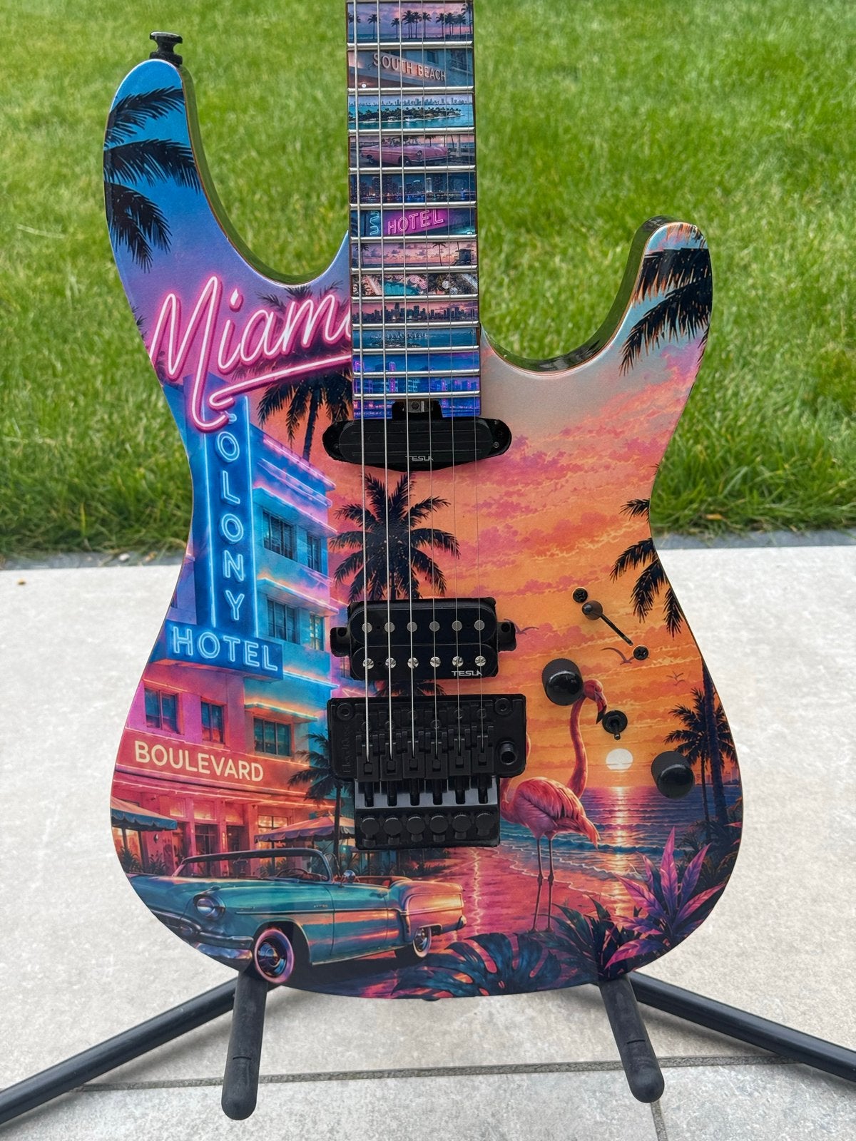 Harley Benton guitar MAX Fusion met Floyd Rose tremolo/nut, Muziek en Instrumenten, Snaarinstrumenten | Gitaren | Elektrisch, Ophalen of Verzenden