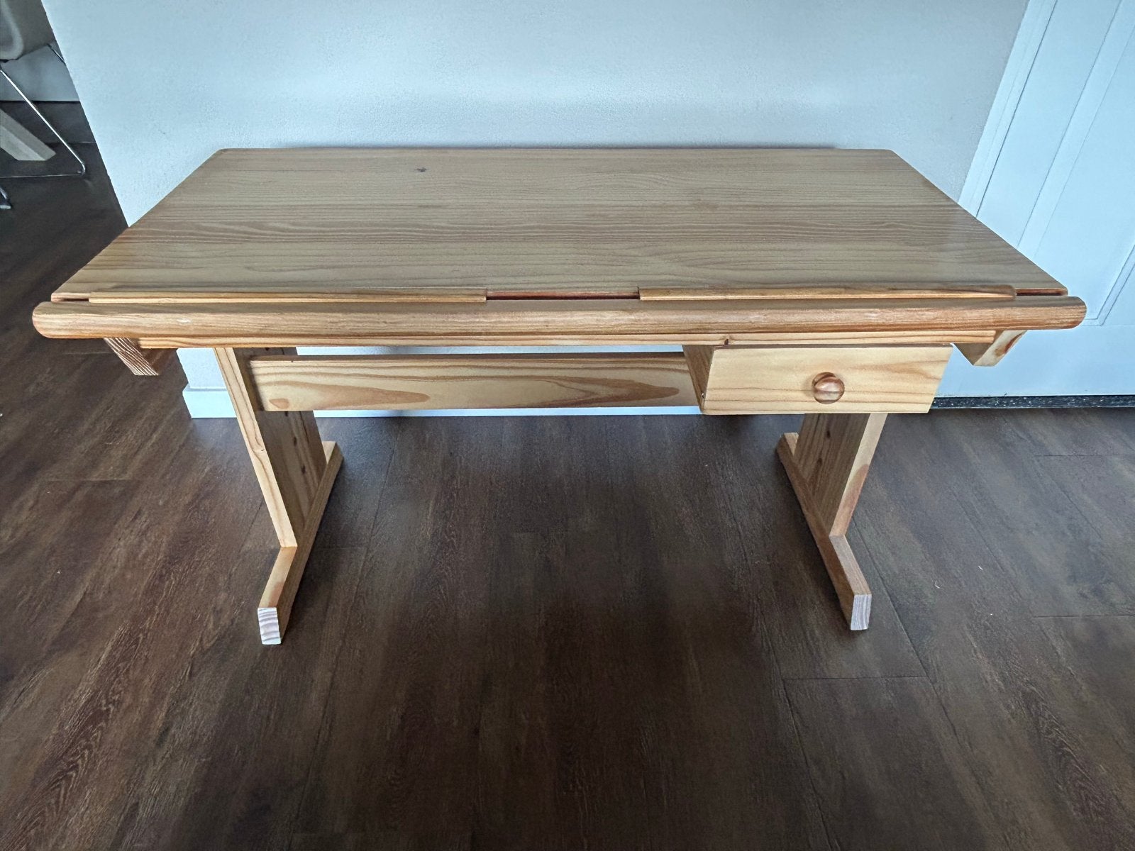 Tekentafel van hout, verstelbaar, met lade, Doe-het-zelf en Verbouw, Tekentafels, Ophalen, Gebruikt, Minder dan 130 cm