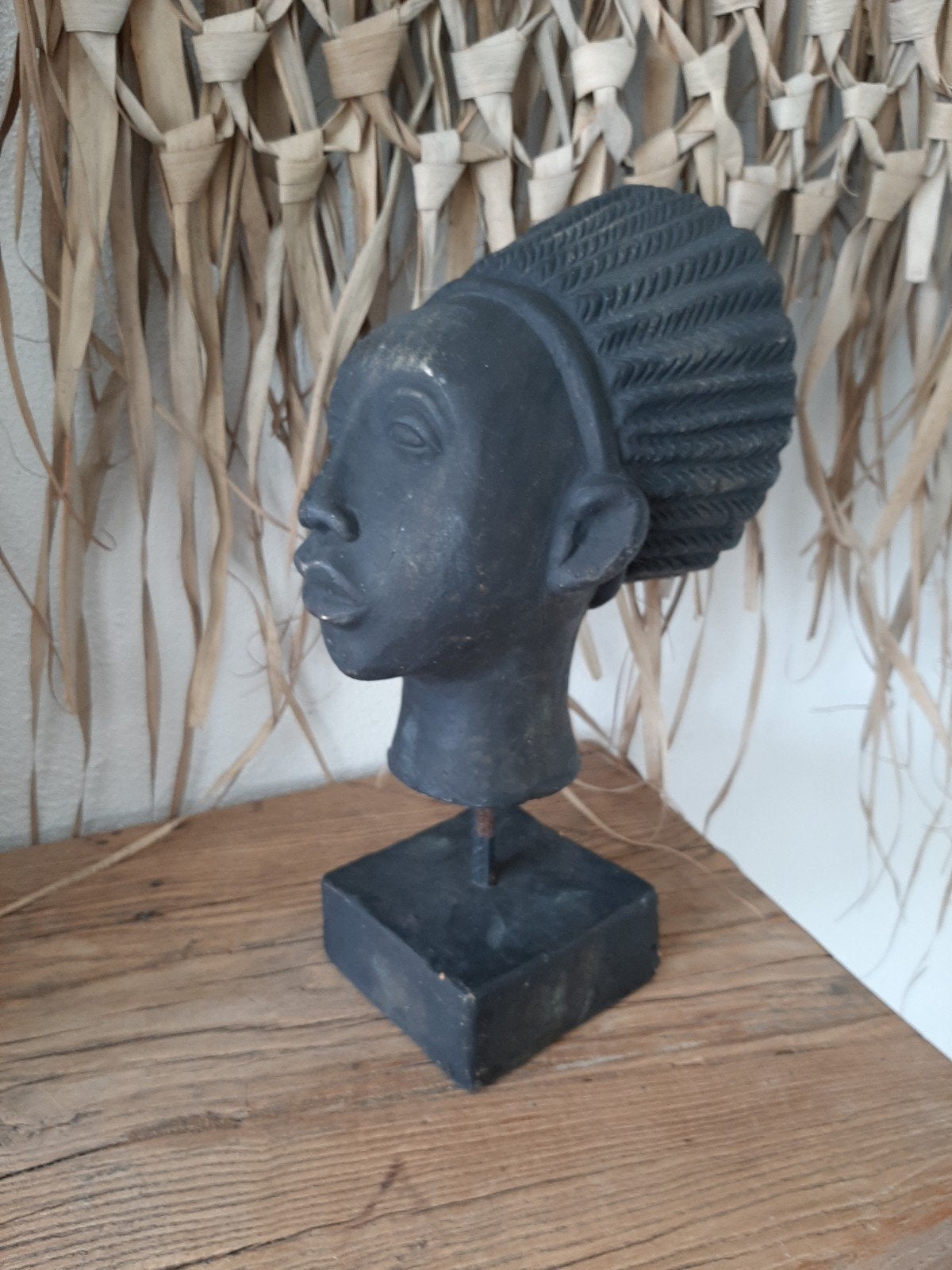 Vintage etnisch beeld, Ophalen of Verzenden, 20 - 50 cm, Zwart