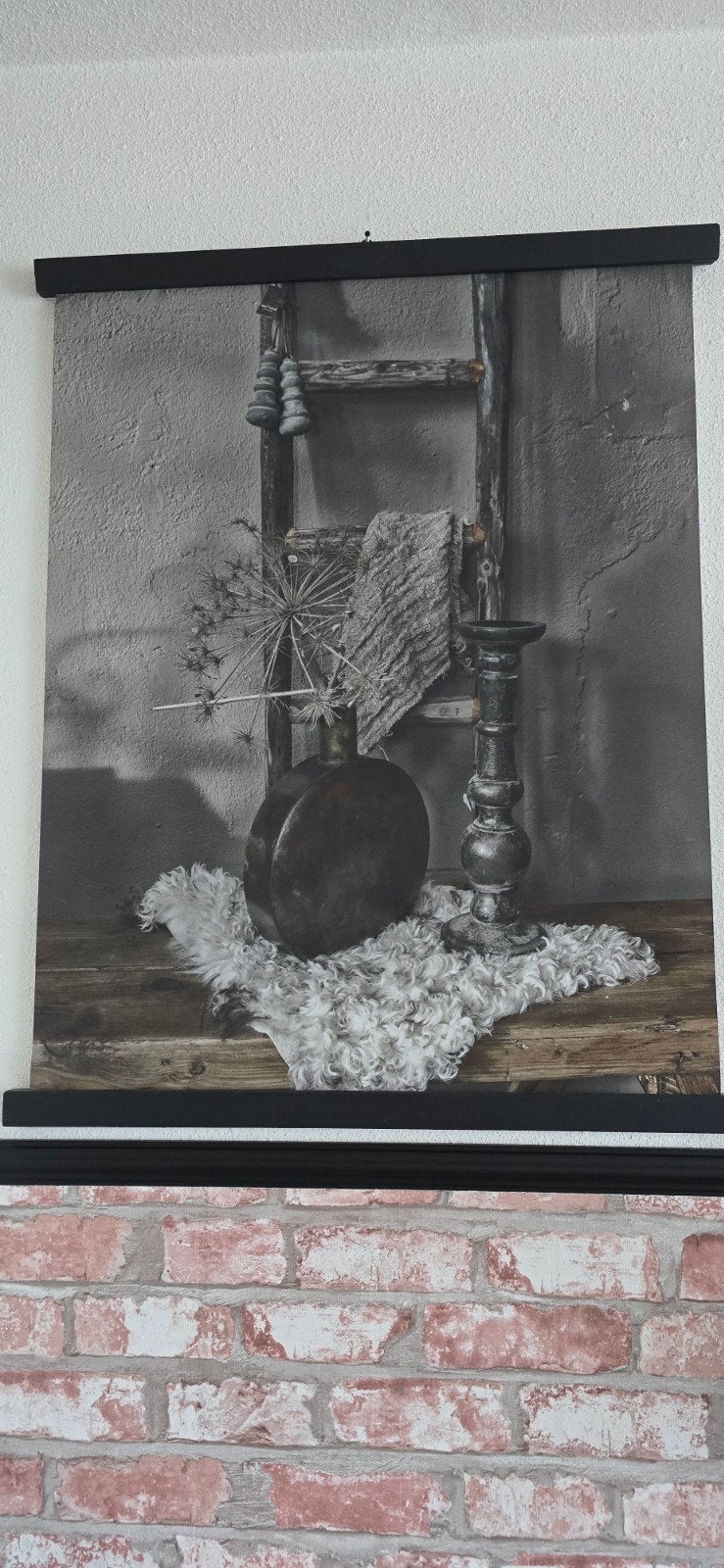 Wandschilderij 80x60cm leuk in een stoer en sober interieur., Ophalen of Verzenden