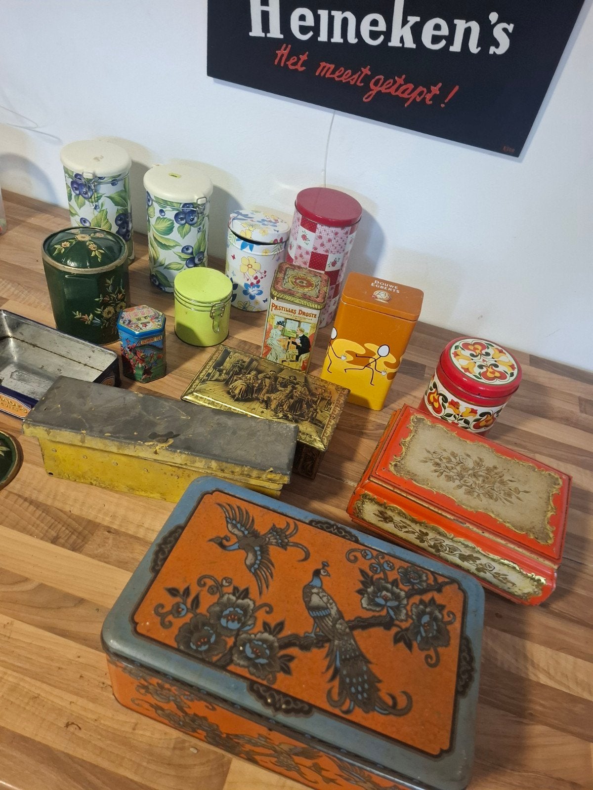 Ouderwetse blikken verzameling - Diverse vintage blikken, Ophalen of Verzenden, Zo goed als nieuw, Overige, Overige merken