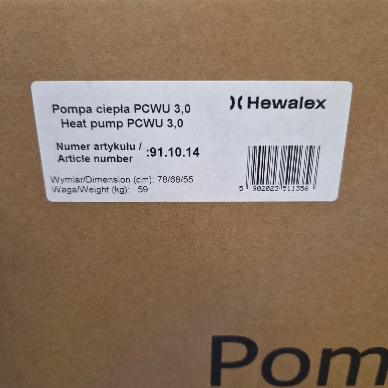Nieuwe Hewalex warmtepomp PCWU 3.0 (3kW) - Ongebruikt, Doe-het-zelf en Verbouw, Verwarming en Radiatoren, Ophalen of Verzenden