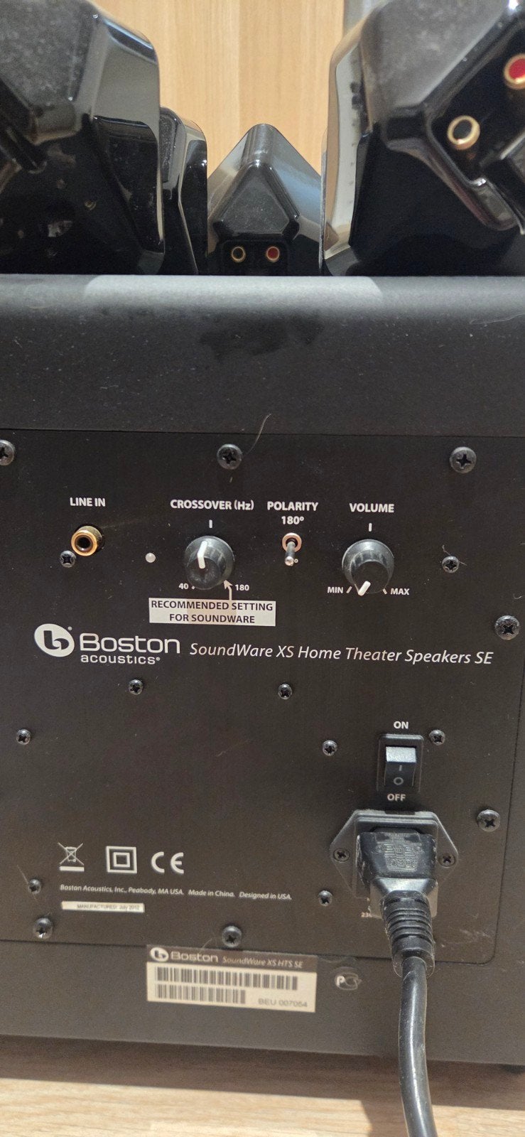 Boston Acoustics SoundWare XS 5.1 Home Theater Speakers SE, Gebruikt, 70 watt of meer, 5.1-systeem, Overige spelers