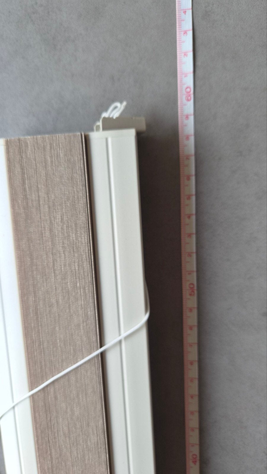 veneta plissé gordijn beige 58br, Huis en Inrichting, Gebruikt, Overige merken, Beige, Ophalen of Verzenden
