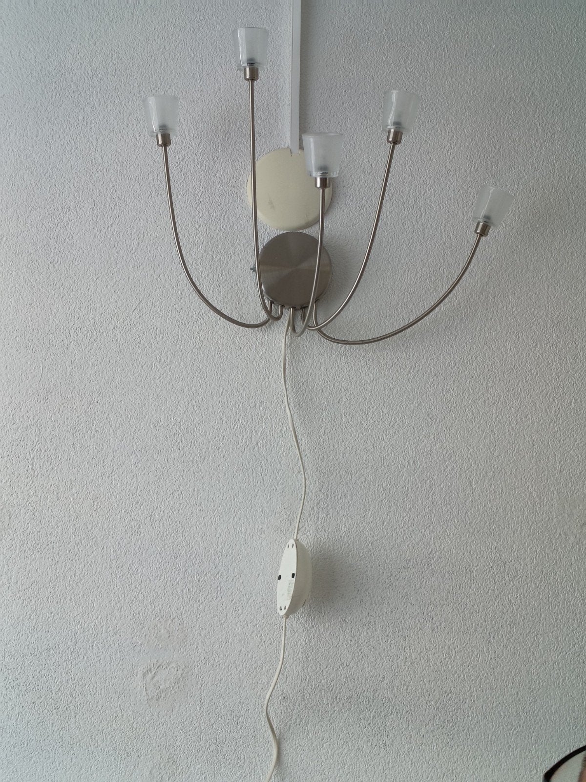 IKEA Wandlamp met 5 Halogeen G4 Lampjes en Schakelaar, Ophalen, Gebruikt, IKEA, Leeslamp