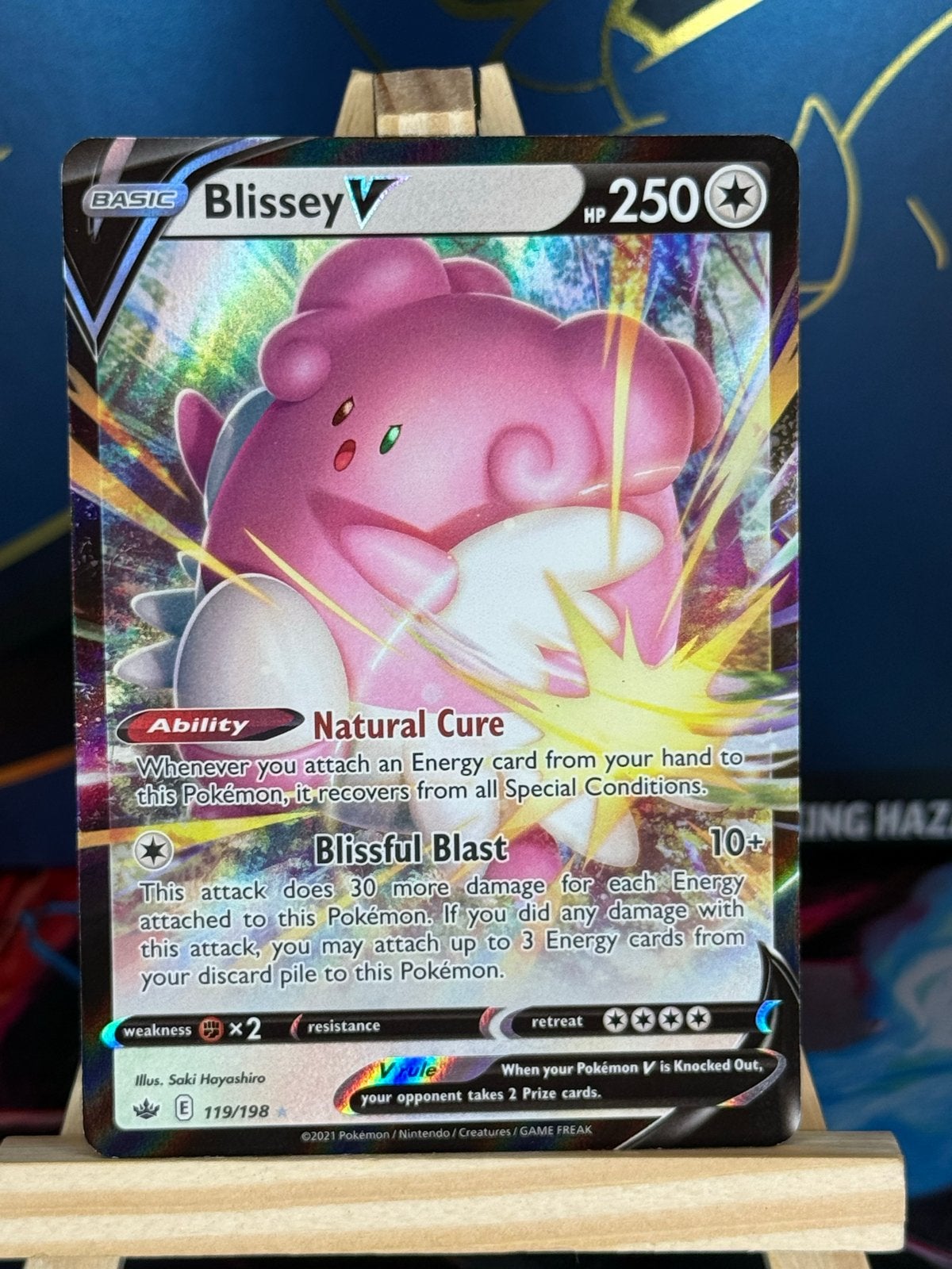 Blissey V #119 | Pokemon Chilling Reign, Hobby en Vrije tijd, Verzamelkaartspellen | Pokémon, Verzenden, Zo goed als nieuw, Losse kaart