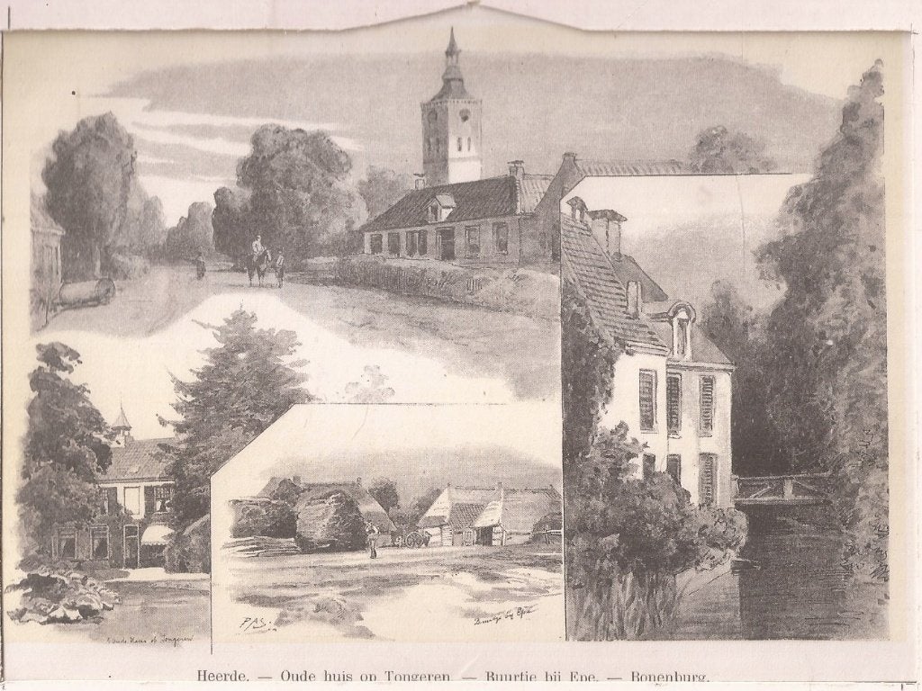 Heerde Oude huis op Tongeren Buurtje bij Epe Bonenburg 1894