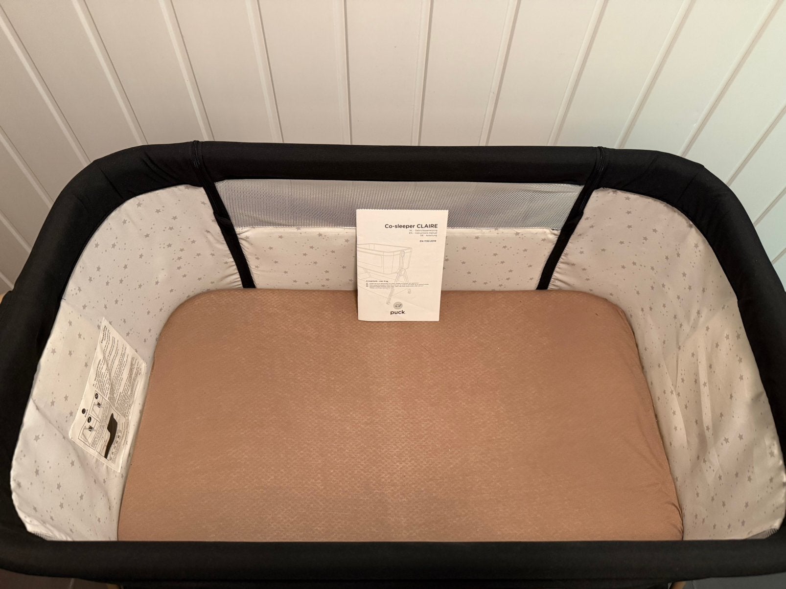 Puck claire co sleeper., Ophalen, Zo goed als nieuw, Minder dan 140 cm, Minder dan 70 cm